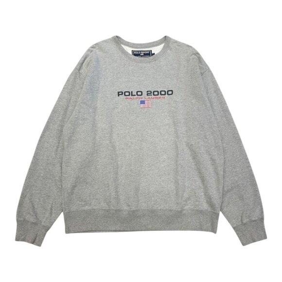VTG Ralph Lauren Polo Classic Pullover Crew Neck Sweatshirt Gray Mens Size XXL - Picture 1 of 9